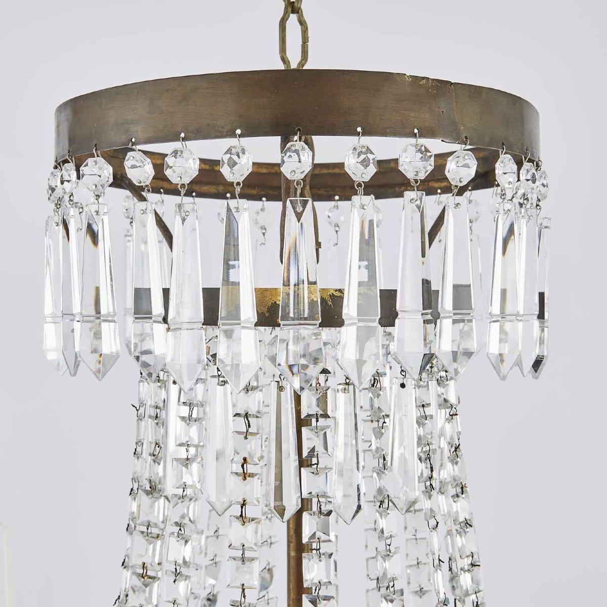 Lustre En Laiton Et Cristal  1800-photo-4