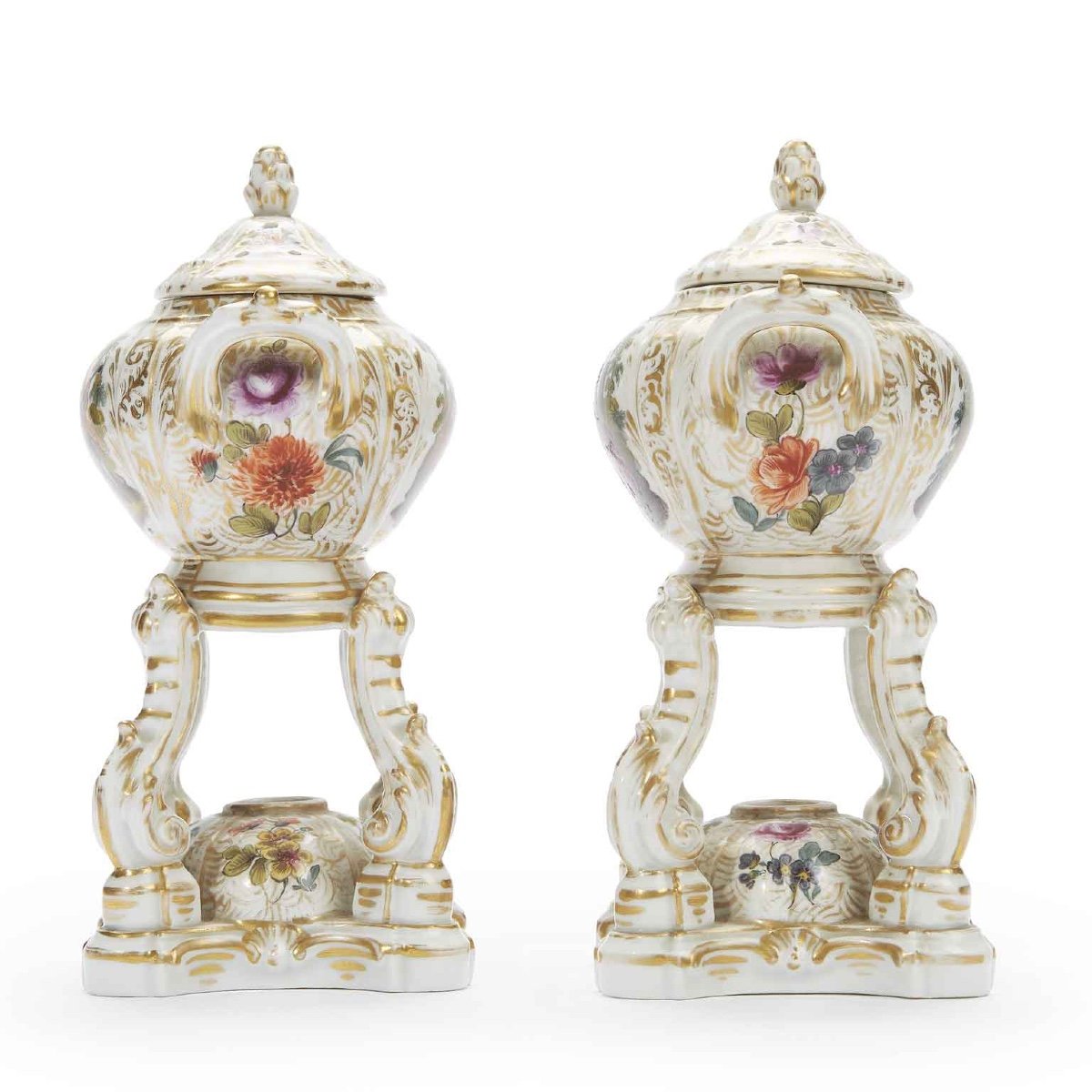 Pair Of Berlin Kpm Porcelain Perfume Burners  1820 Circa-photo-3