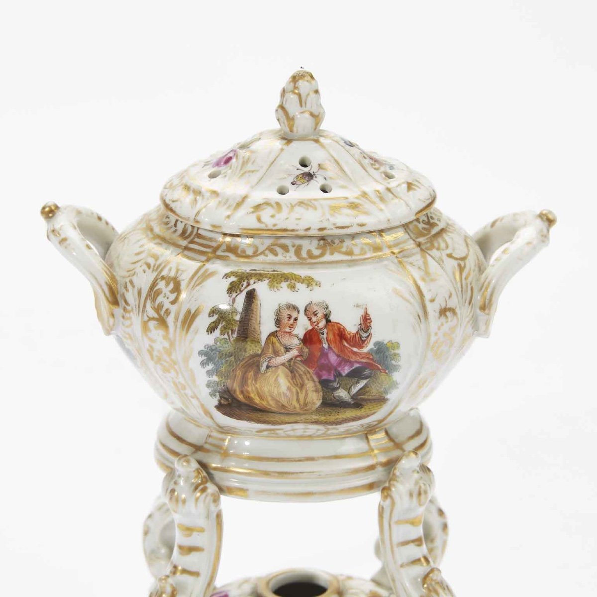 Pair Of Berlin Kpm Porcelain Perfume Burners  1820 Circa-photo-4