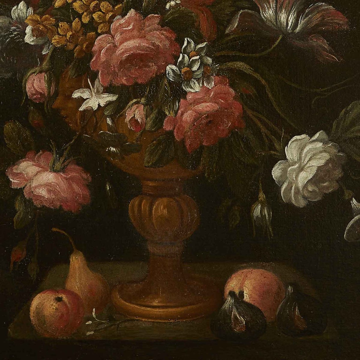 Pair Of 17th Century Italian Flowers Still Life Paintings-photo-2