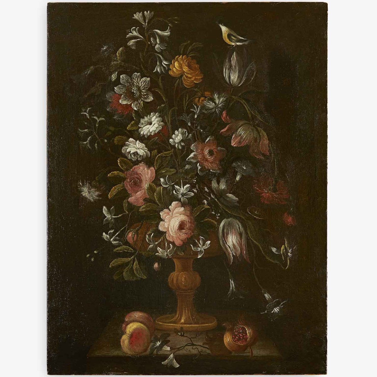 Pair Of 17th Century Italian Flowers Still Life Paintings-photo-6