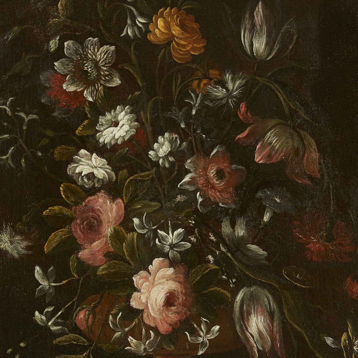 Pair Of 17th Century Italian Flowers Still Life Paintings-photo-7