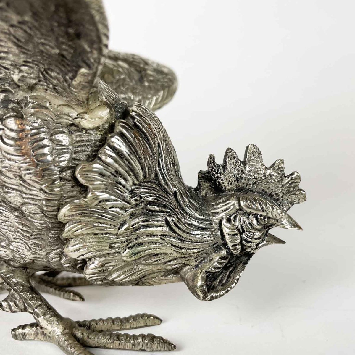 Pair Of Cast Roosters Early 1900s-photo-2