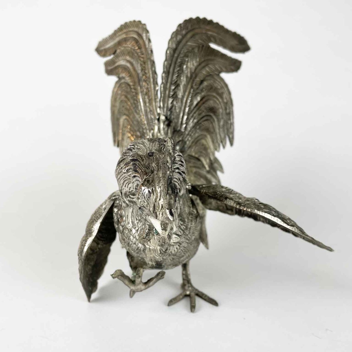 Pair Of Cast Roosters Early 1900s-photo-8