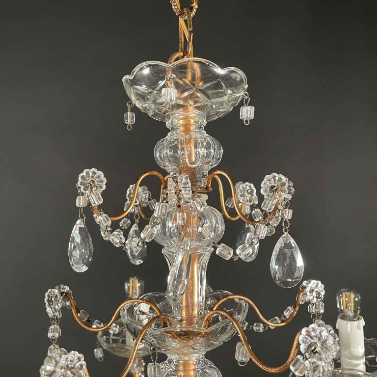 Pair Of Italian Crystal Chandeliers 1950s Circa-photo-2