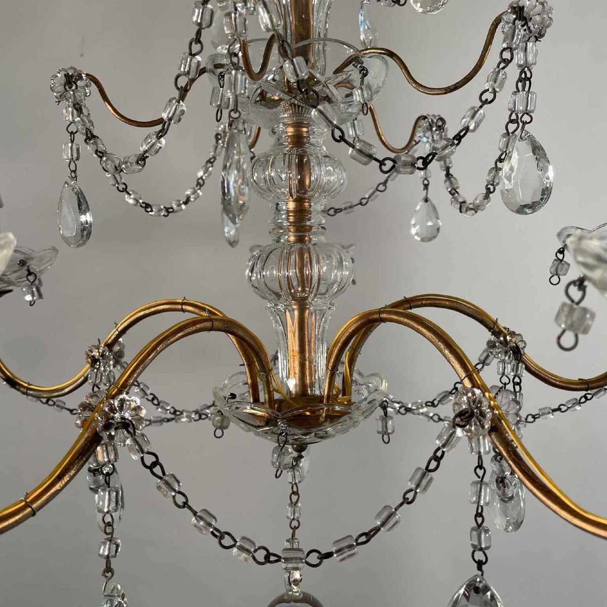 Pair Of Italian Crystal Chandeliers 1950s Circa-photo-4