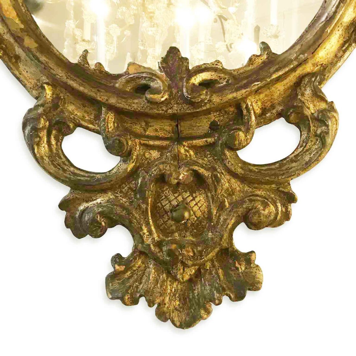 Italian Pair Of 18th Century Louis XV Carved Mecca Mirrors-photo-4