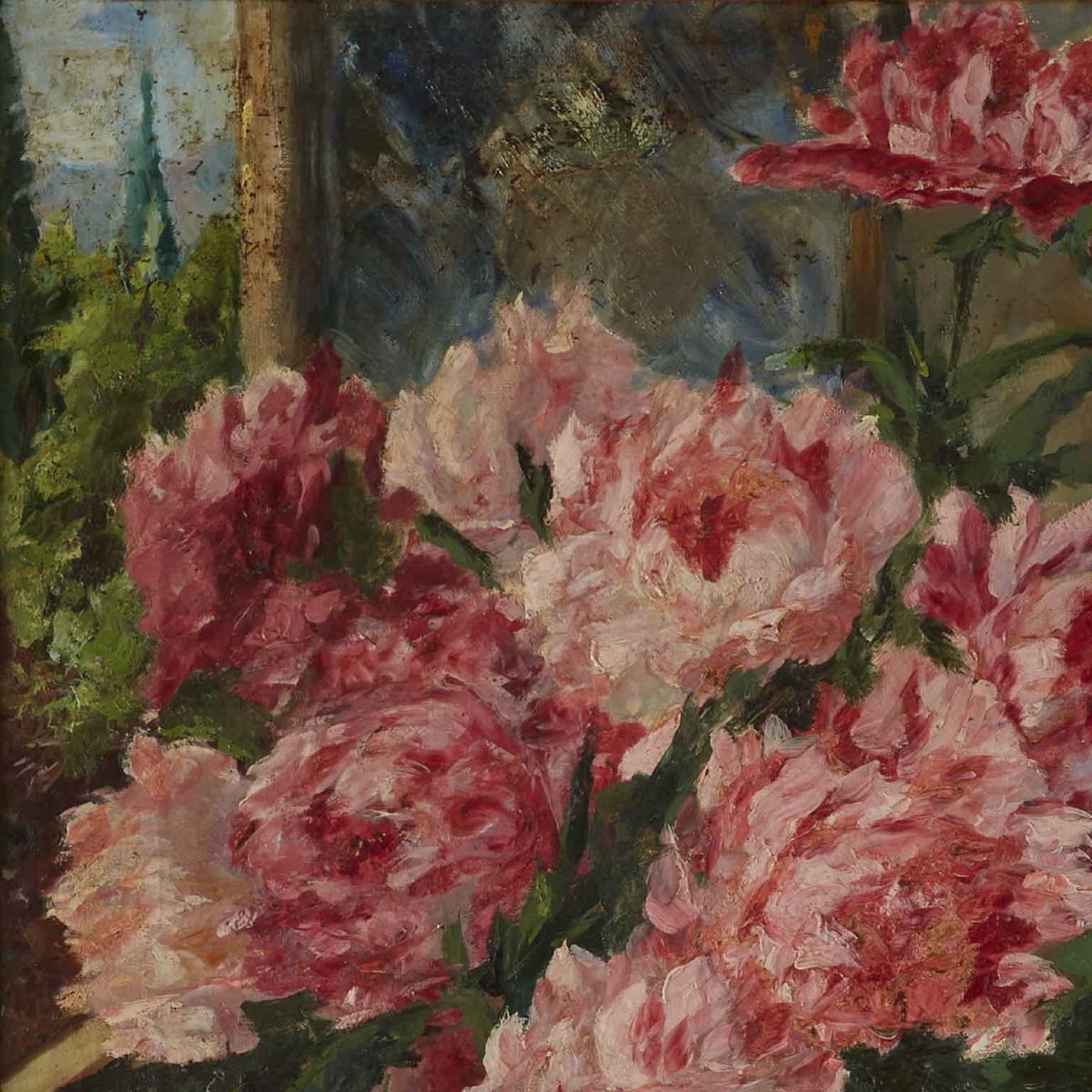 Nature Morte Aux Pivoines Roses école Italienne Signée Airoldi 1924-photo-2