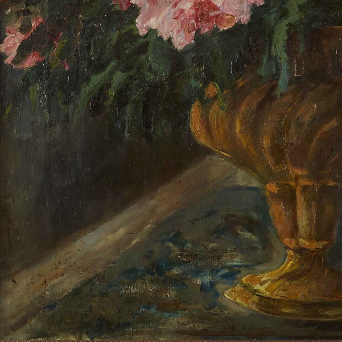 Nature Morte Aux Pivoines Roses école Italienne Signée Airoldi 1924-photo-4