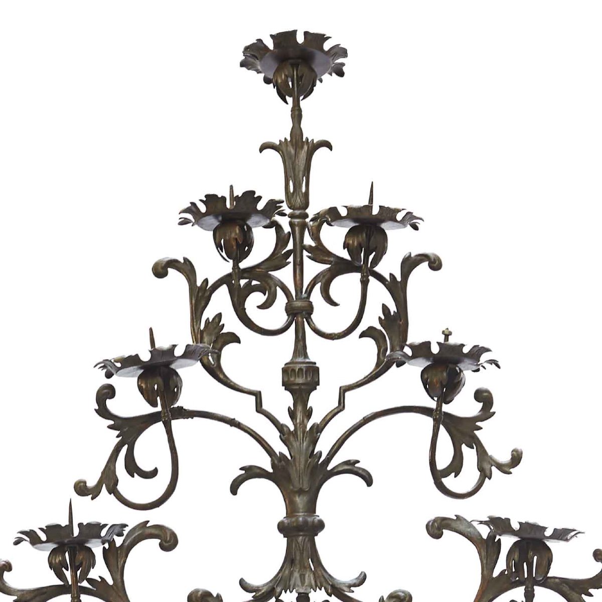 Large Wrought Iron Candle Holder Wall Light 1700 15 Flames-photo-3