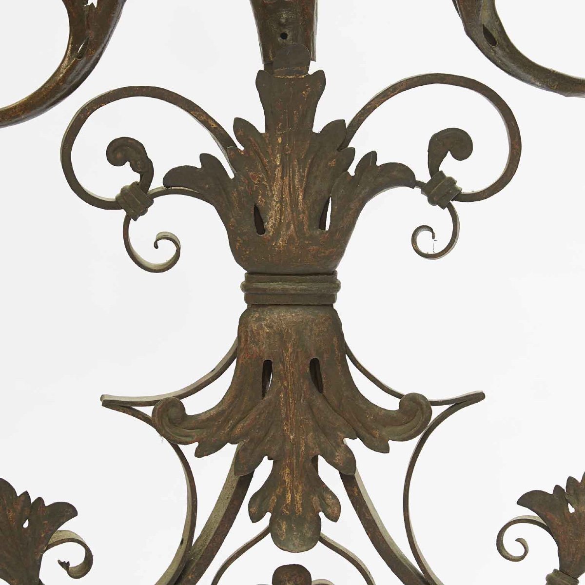 Large Wrought Iron Candle Holder Wall Light 1700 15 Flames-photo-2