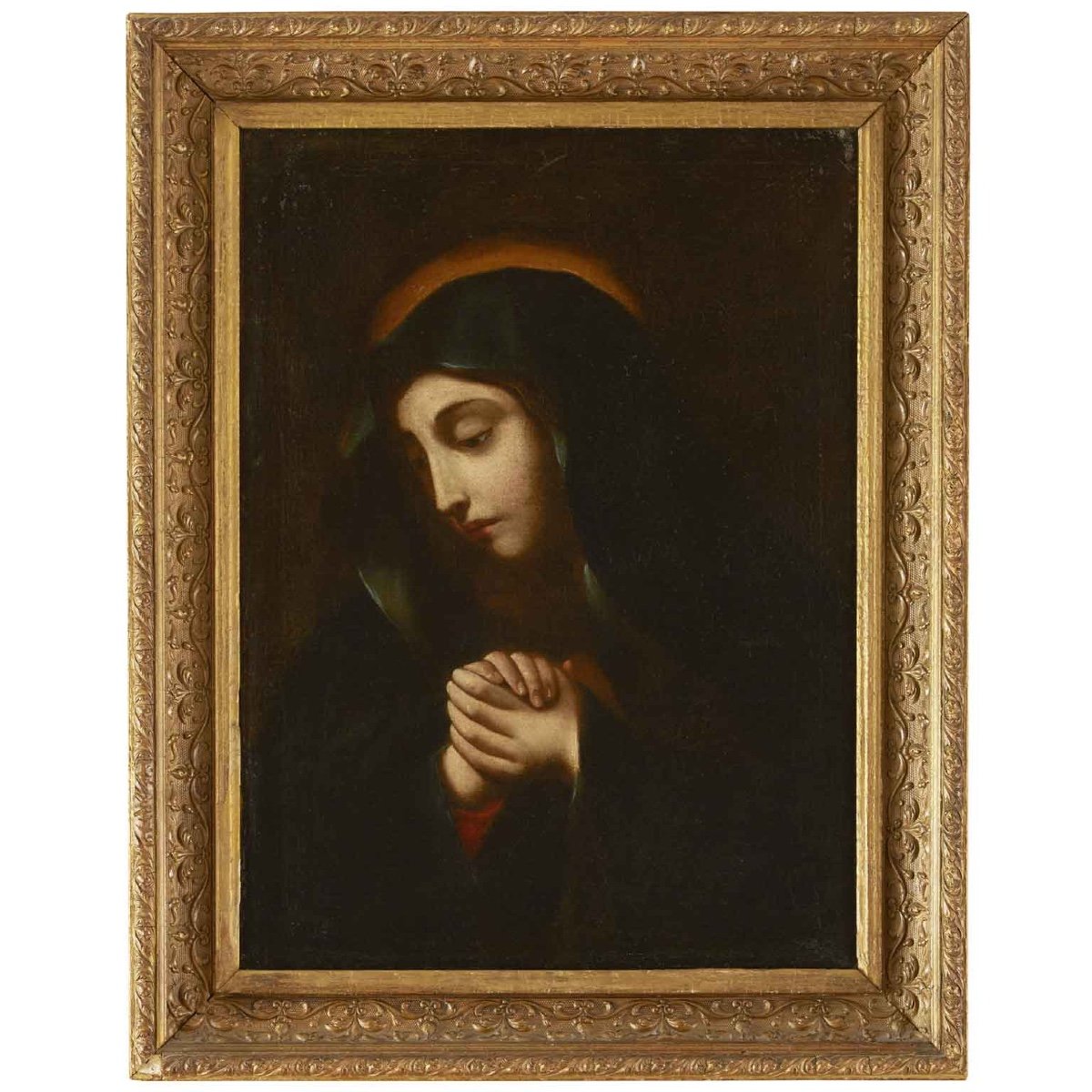 Mater Dolorosa 18th Century Italian School Oil On Canvas Painting