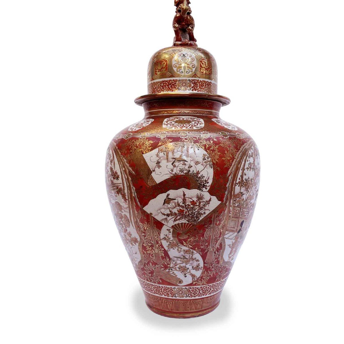 Grand Vase En Porcelaine Kutani Période Meiji Fin  19ème-photo-1