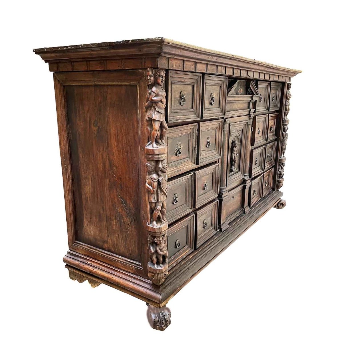 17th Century Italian Genoese Coin Cabinet -photo-4