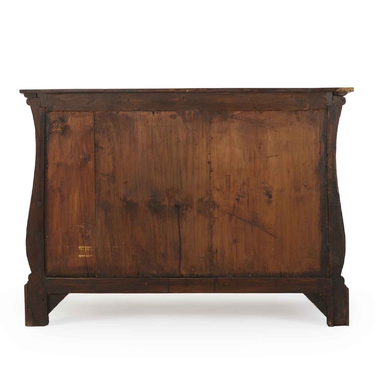 Commode Italienne à Lyre En Noyer Marqueté Piémont Début 19ème Siècle-photo-4