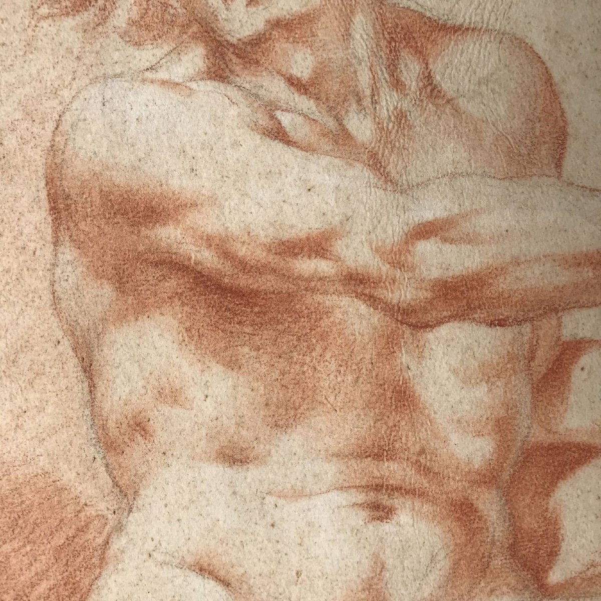 Pair Of Italian Drawings After Procaccini Academic Studies Of Nude Male 1780s-photo-7