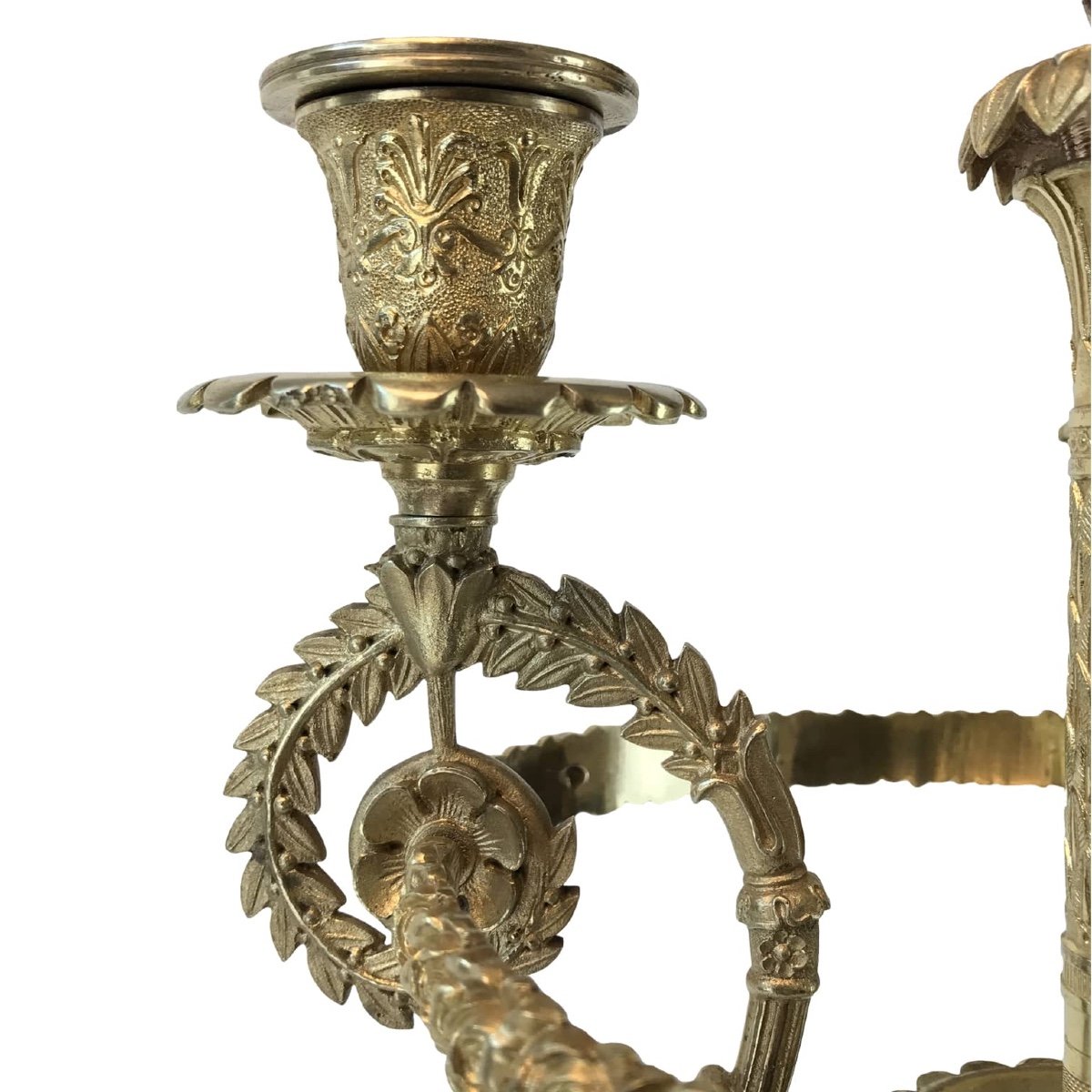 A Pair Of French Empire Ormolu Candelabra With Putti-photo-7