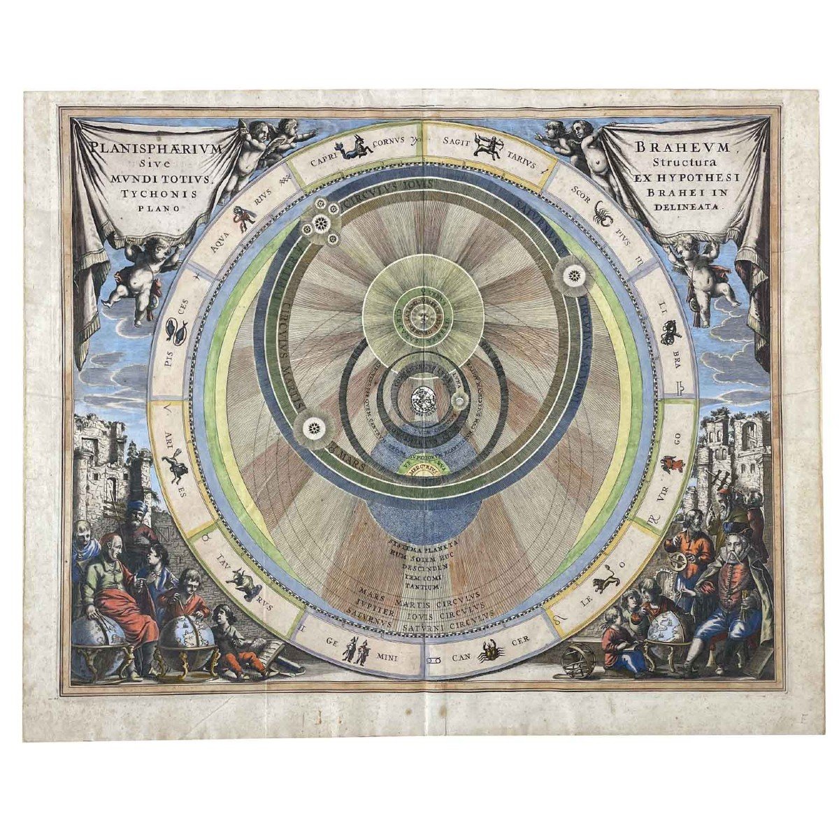 Cellarius Andreas Pair Of Celestial Maps 18th Century From Harmonia Macrocosmica-photo-3