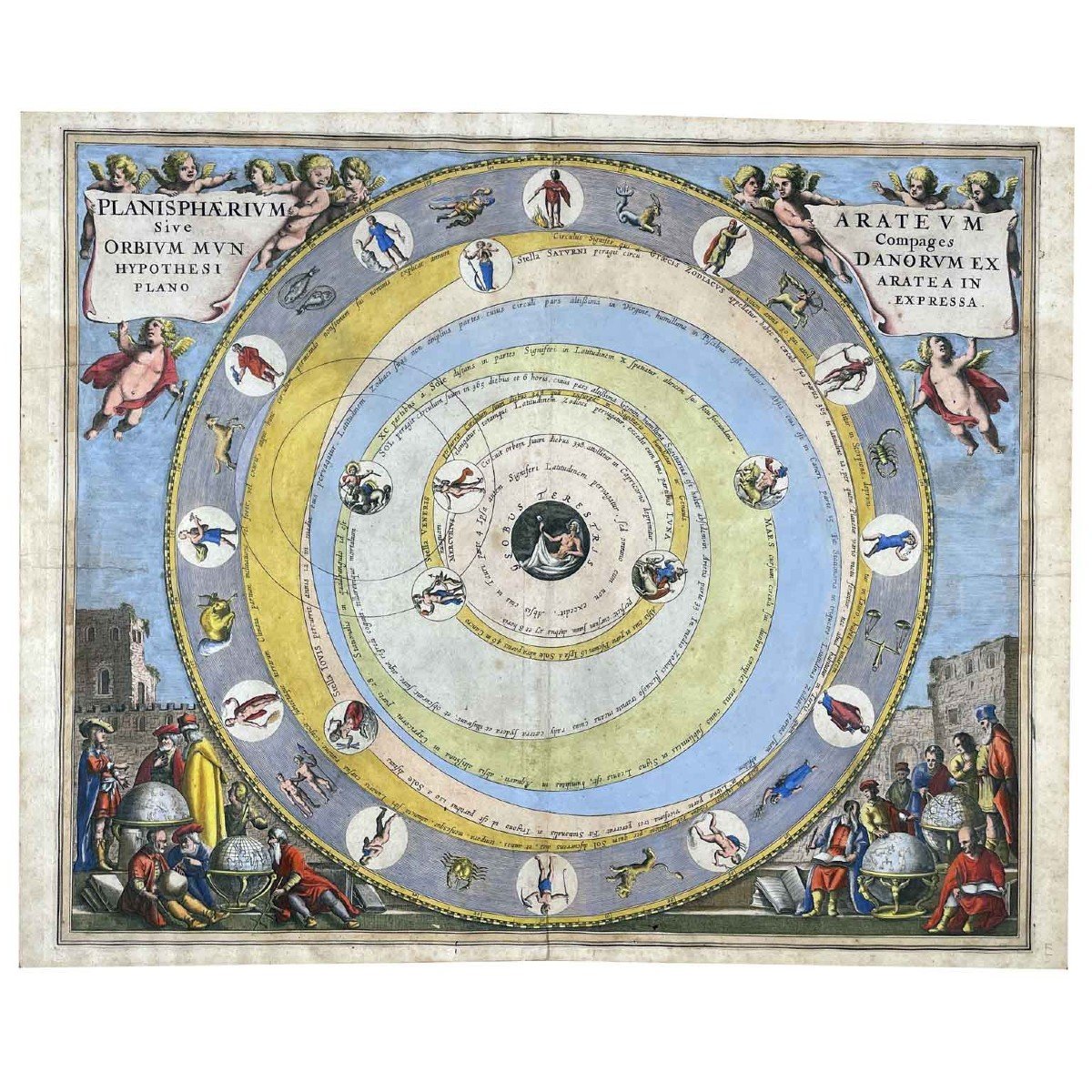 Cellarius Andreas Pair Of Celestial Maps 18th Century From Harmonia Macrocosmica-photo-4