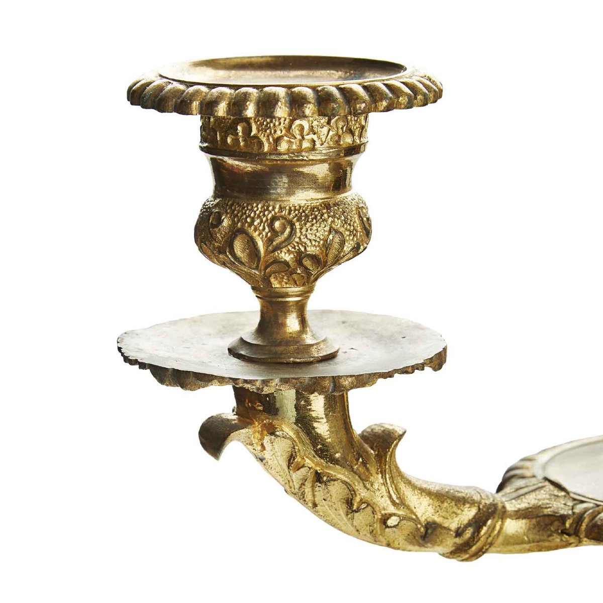 Pair Of Empire Candelabra In Gilded Bronze 1800-photo-3