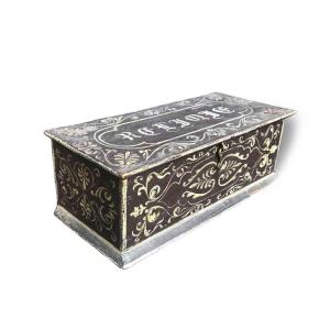 French 19th Century Lacquered Oak Reliquary Box