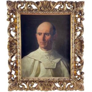 Portrait Of Dominican Father By Luigi Mussini 1860 Italian Tuscan School