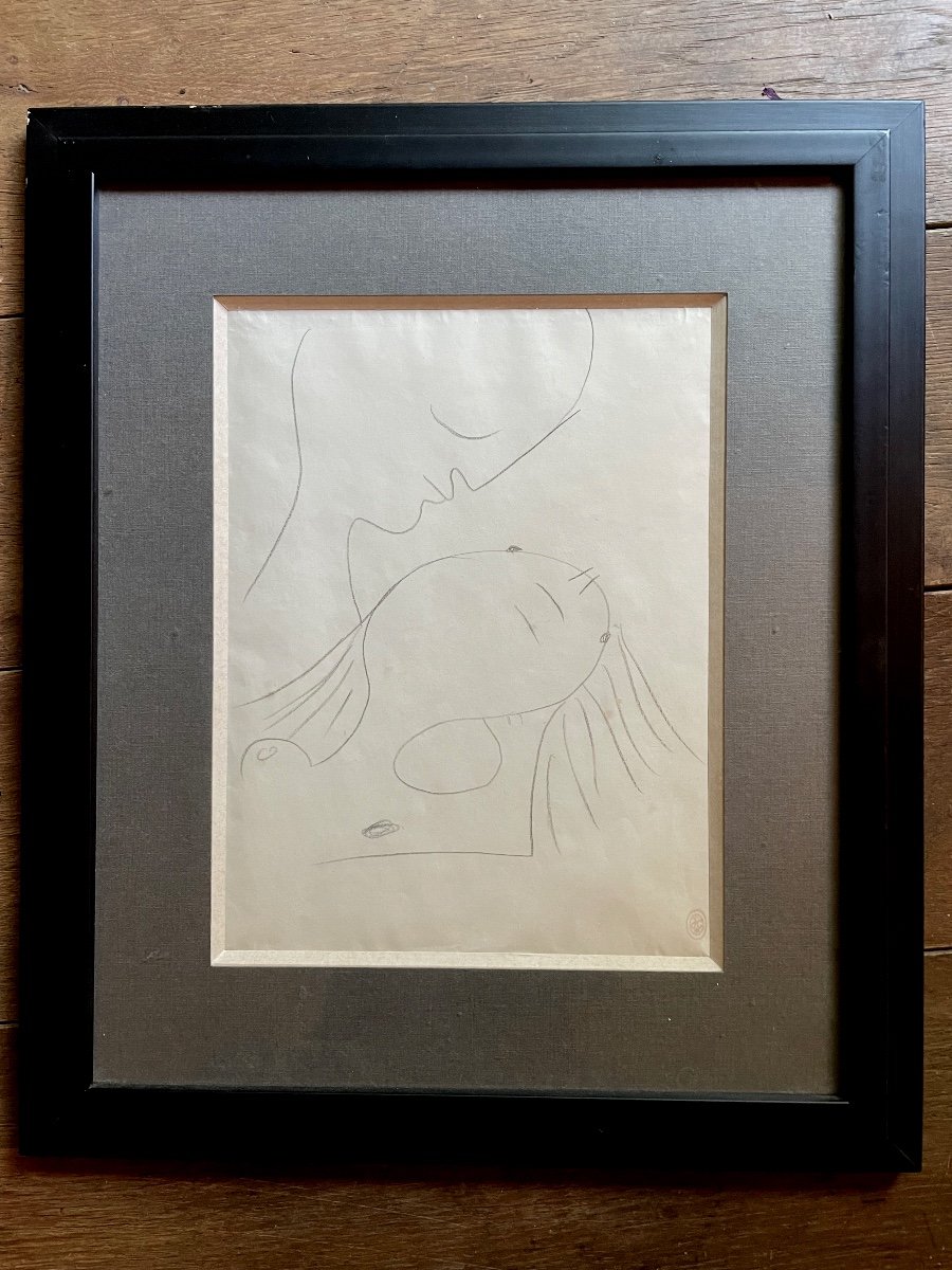 The Couple - Drawing By Jean Cocteau-photo-1