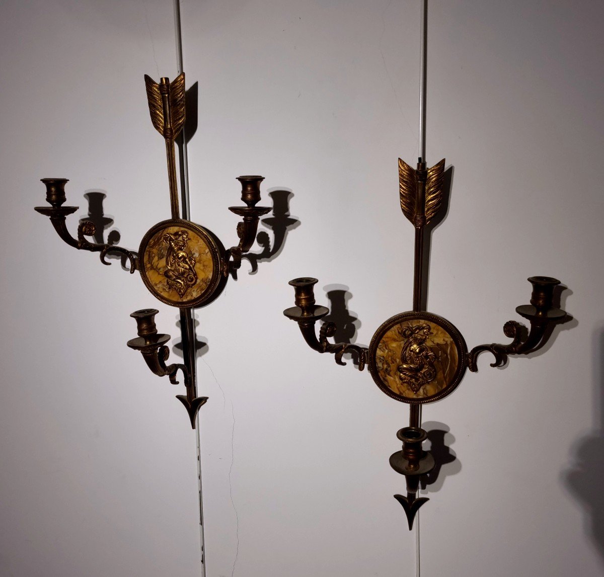 Appliques In Bronze And Marble