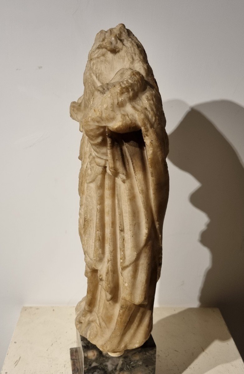 Headless Marble Sculpture "faith And Charity"-photo-3