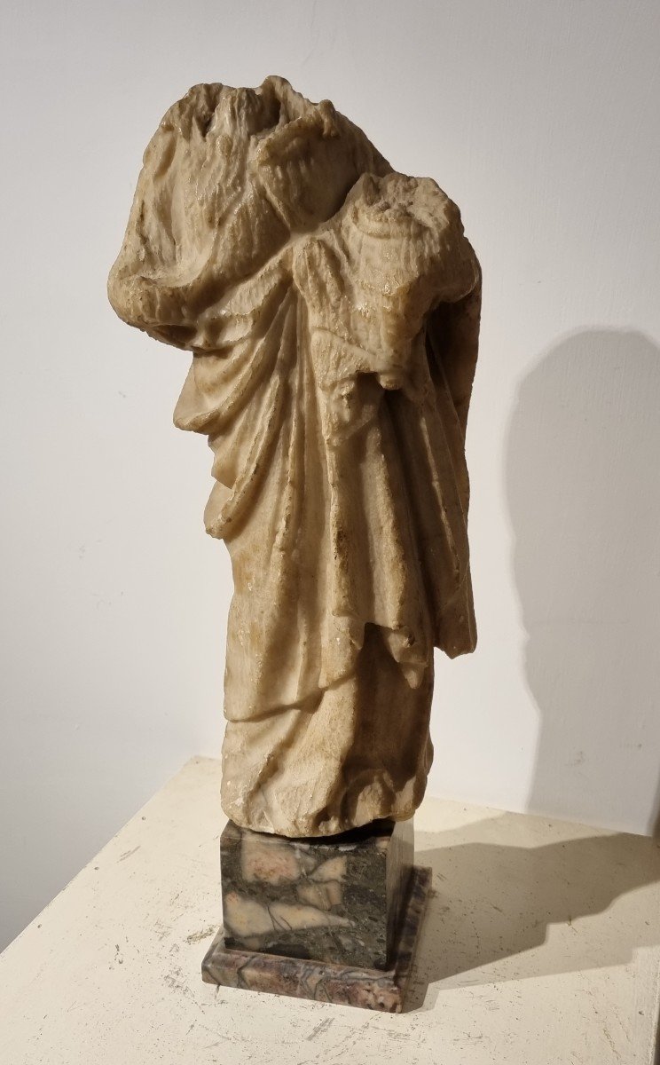 Headless Marble Sculpture "faith And Charity"