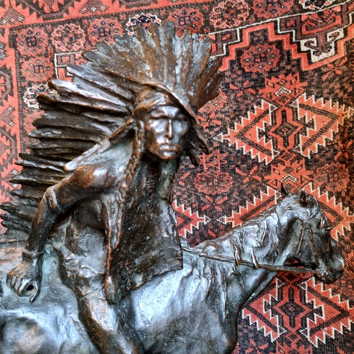 Native American On Horseback,paolo Troubetzkoy-photo-4