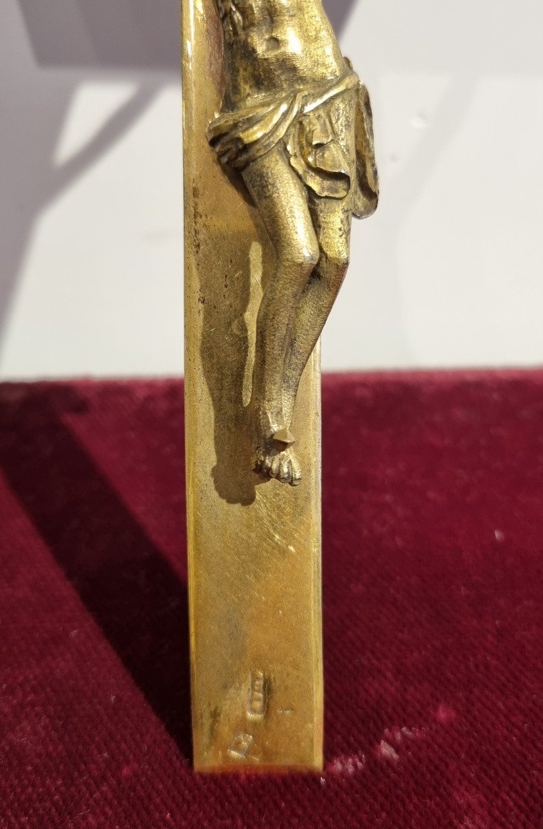 Petit Crucifix En Argent Vermeil Naples-photo-3