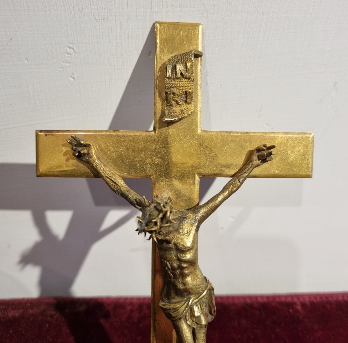 Petit Crucifix En Argent Vermeil Naples-photo-4