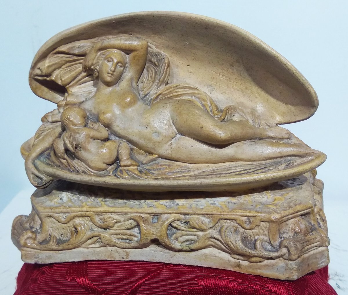 Venus With Little Angel Resting On A Shell