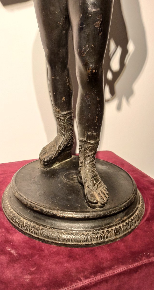 Narcissus, Bronze With Archaeological Patina-photo-3