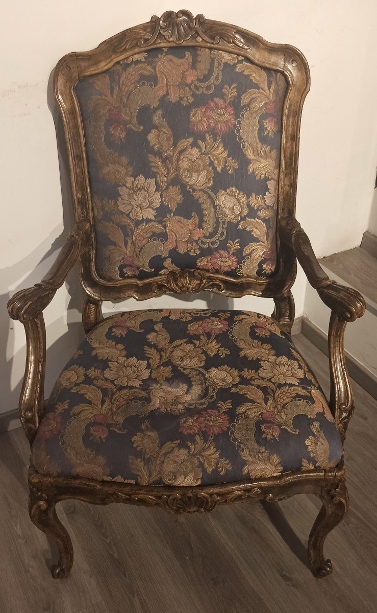 Pair Of Louis XV Venetian Armchairs-photo-4