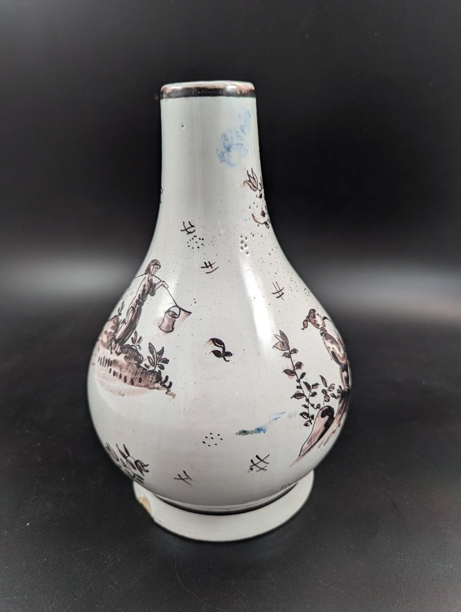 Antique Delft Tin-glazed Pottery Vase, Mid-18th Century-photo-3