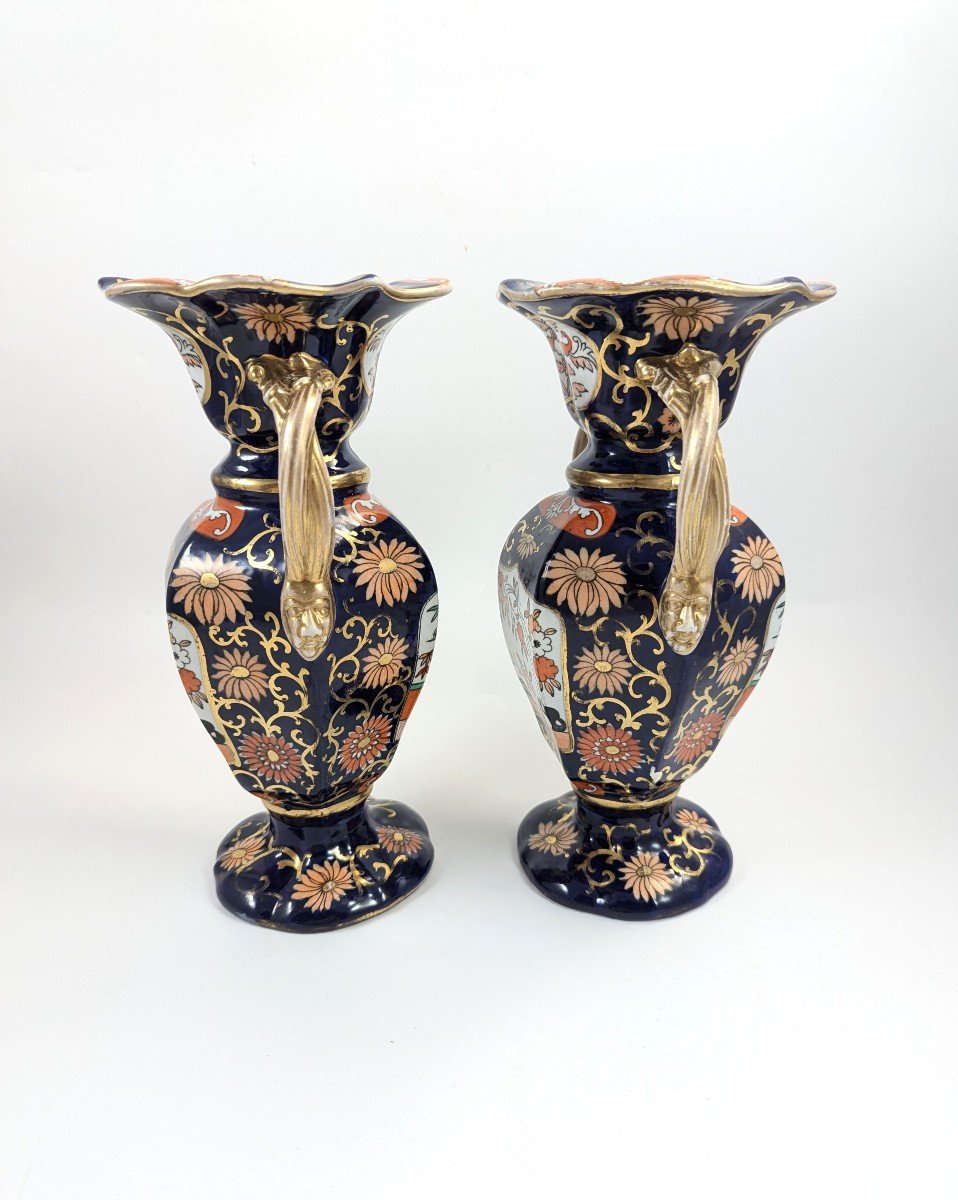 Rare Mason Ironstone Vases, Circa 1830-photo-2