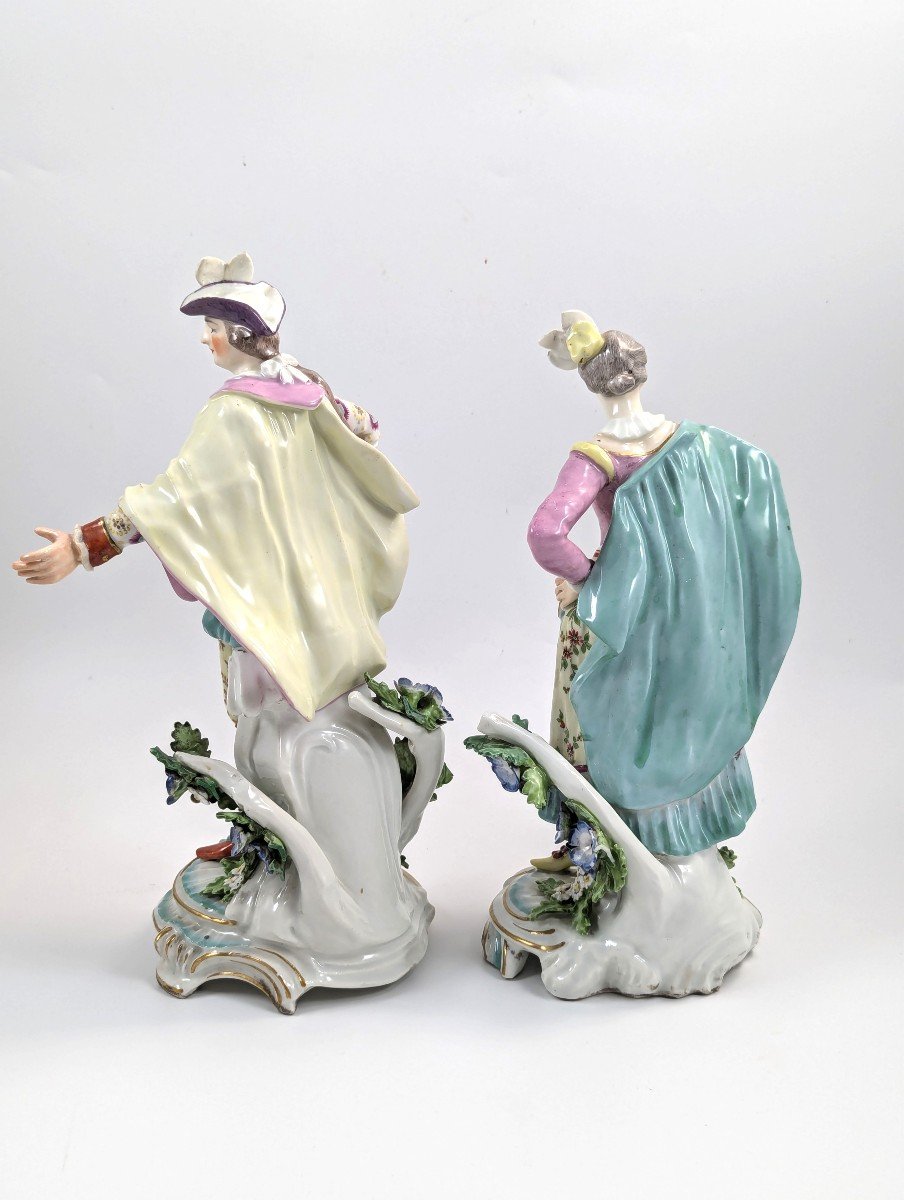 Figurines En Porcelaine De Derby Représentant Des "danseurs Du Ranelagh", Vers 1760-65. Rare.-photo-3