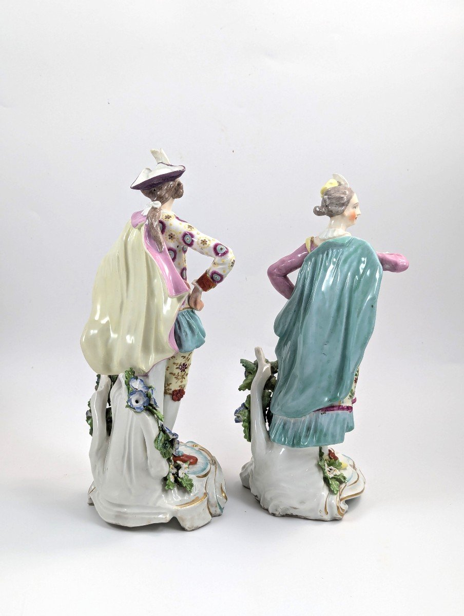 Figurines En Porcelaine De Derby Représentant Des "danseurs Du Ranelagh", Vers 1760-65. Rare.-photo-4