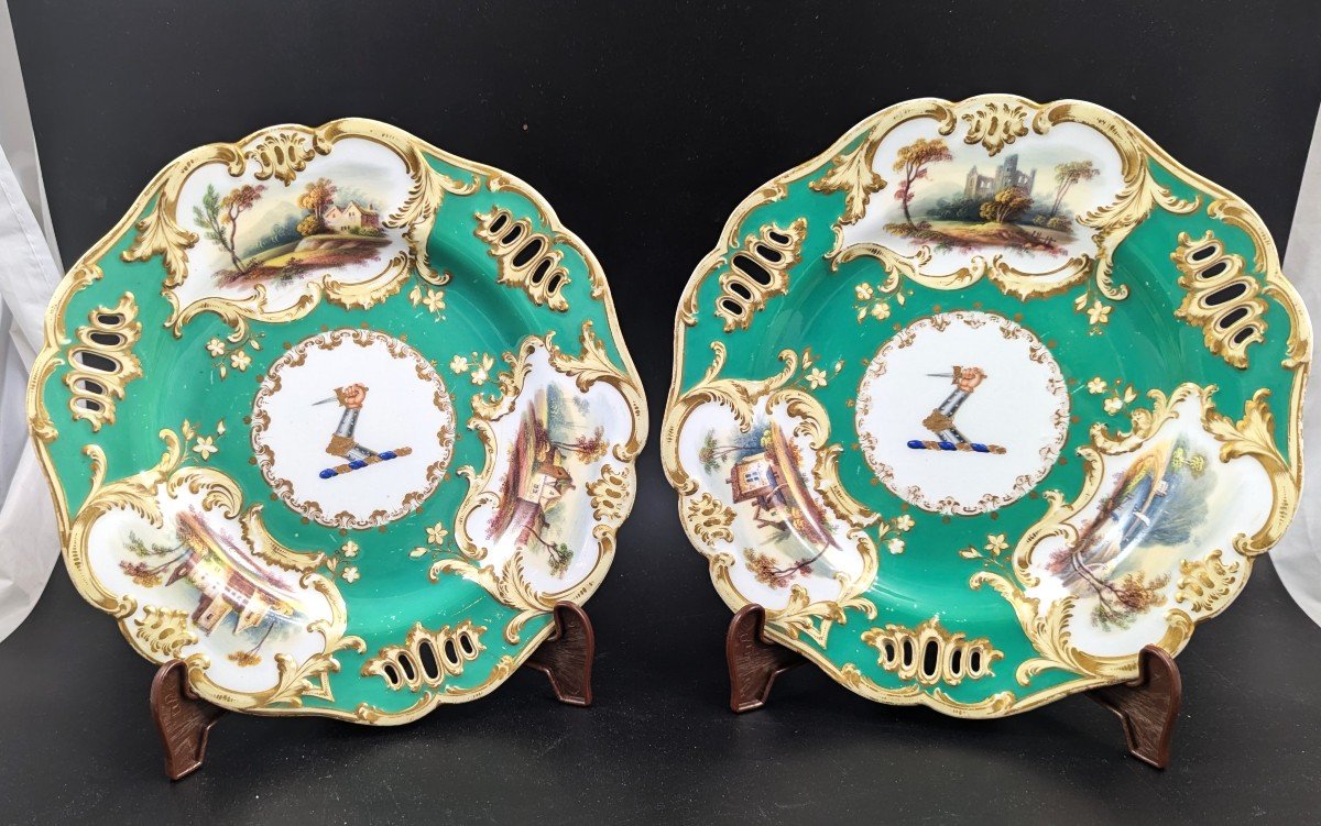 Antique Minton Cabinet Plates, Circa 1835-40