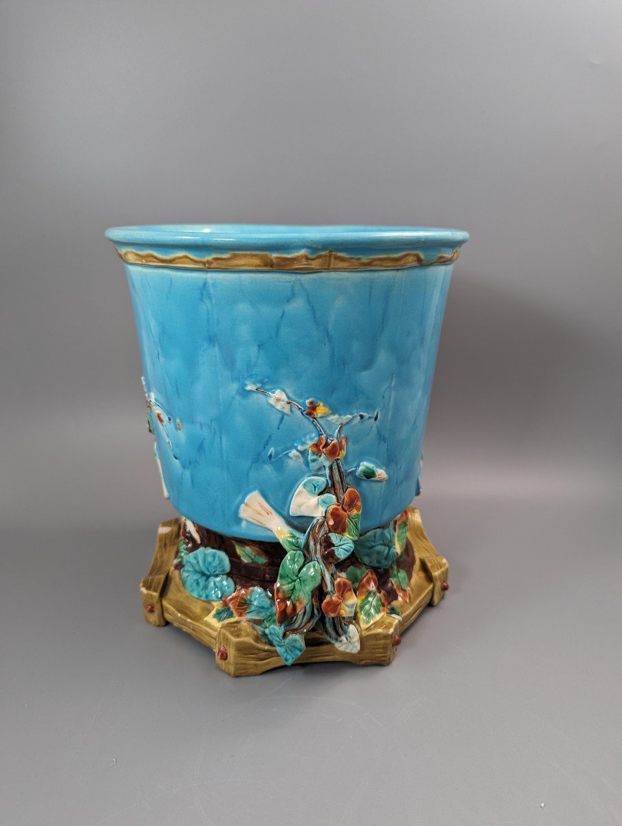 Rare Royal Worcester Majolica Jardiniere, Circa 1876