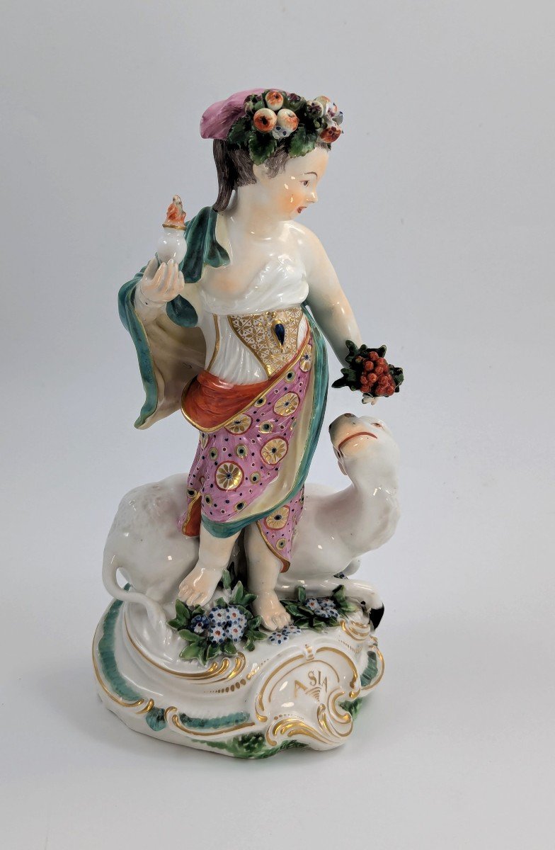 Figure Allégorique d'Asie En Porcelaine De Derby, Vers 1760-photo-3