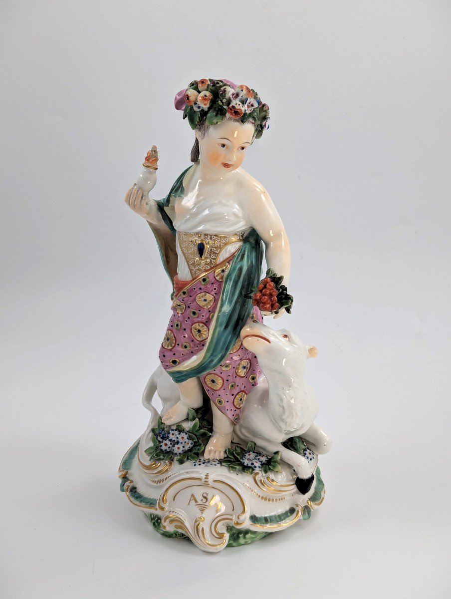 Figure Allégorique d'Asie En Porcelaine De Derby, Vers 1760