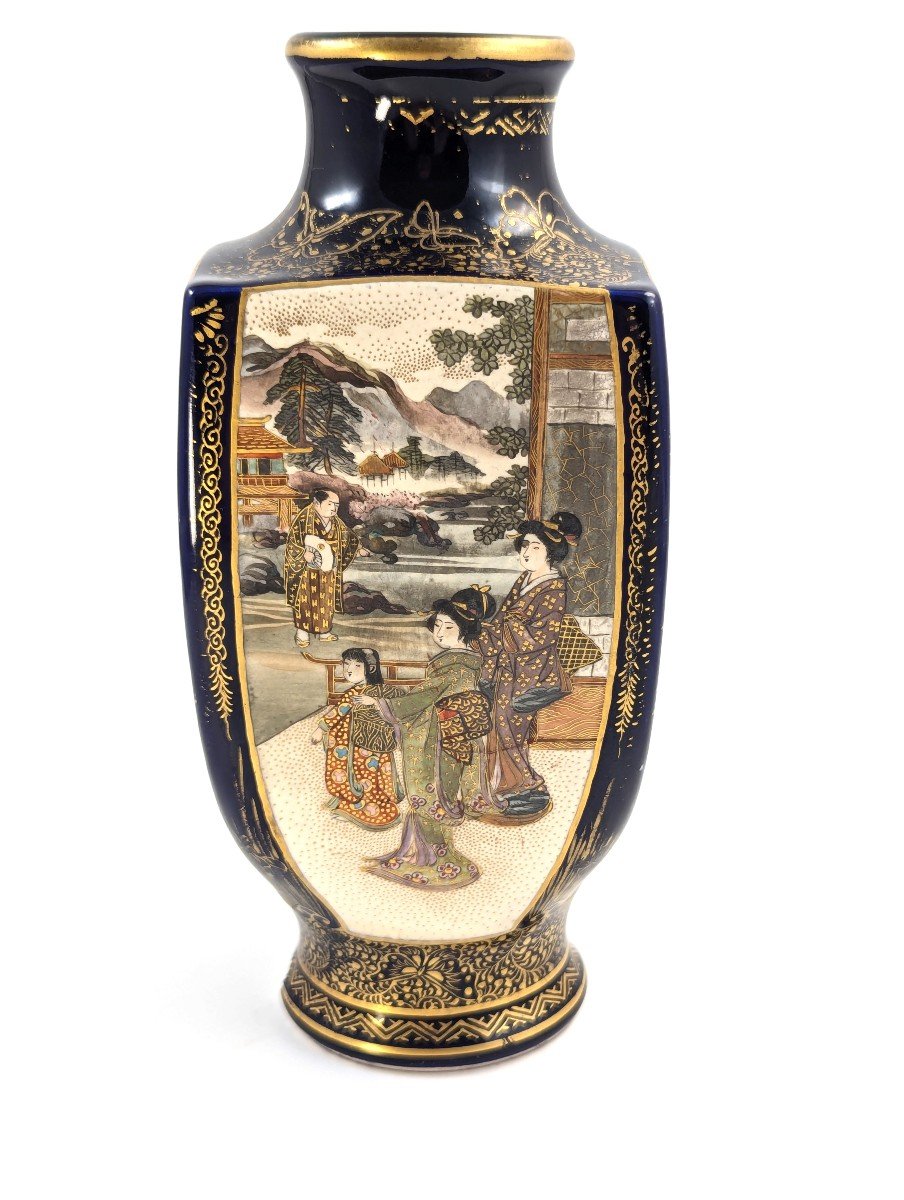 Vase Ancien En Faïence De Satsuma, Japon, Vers Le XIXe Siècle