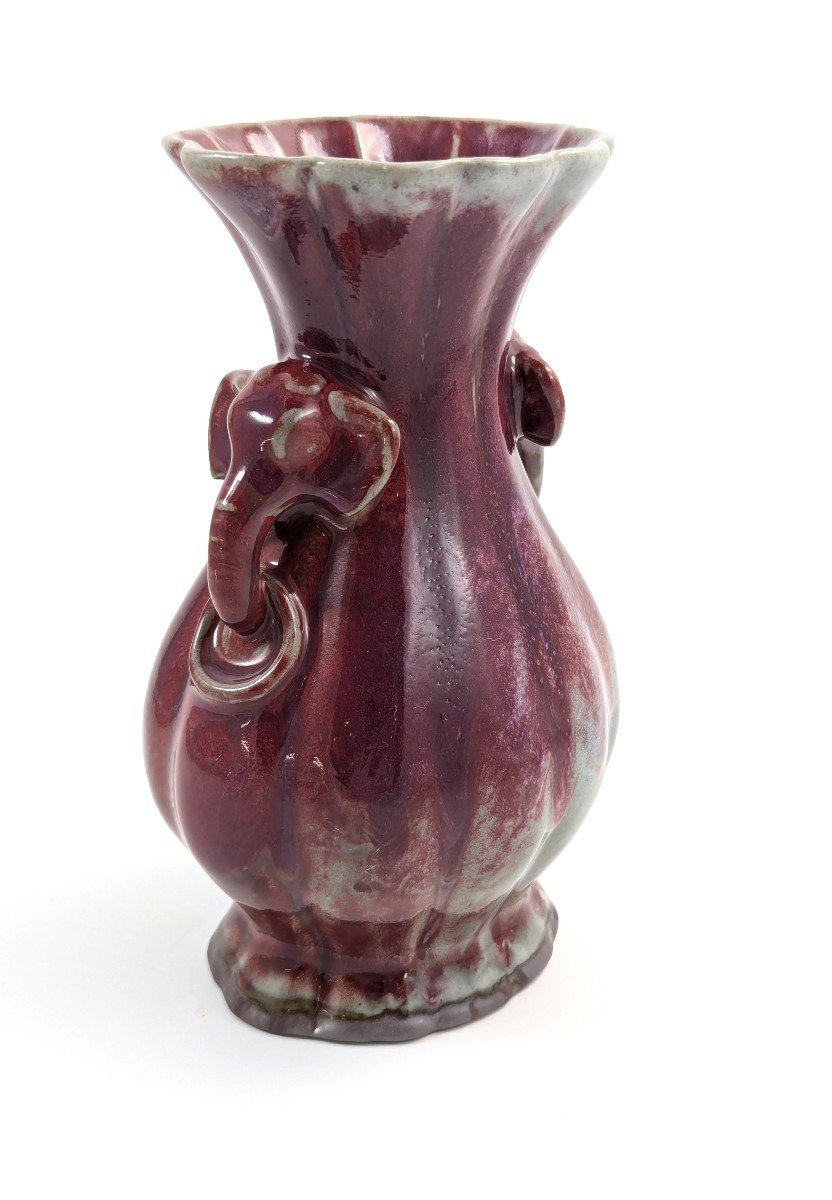 Antique Chinese Flamed Glaze Vase, Circa 19th Century-photo-3