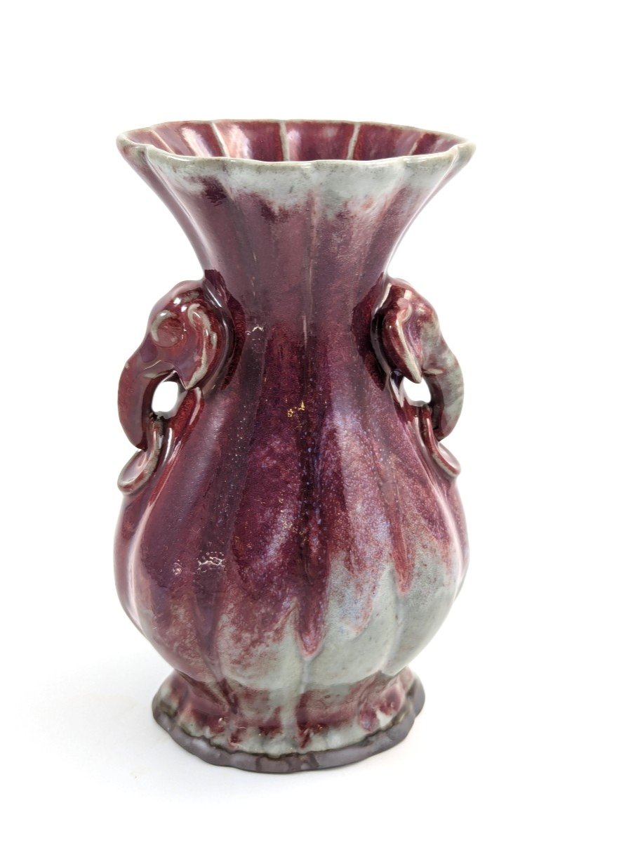 Antique Chinese Flamed Glaze Vase, Circa 19th Century-photo-4