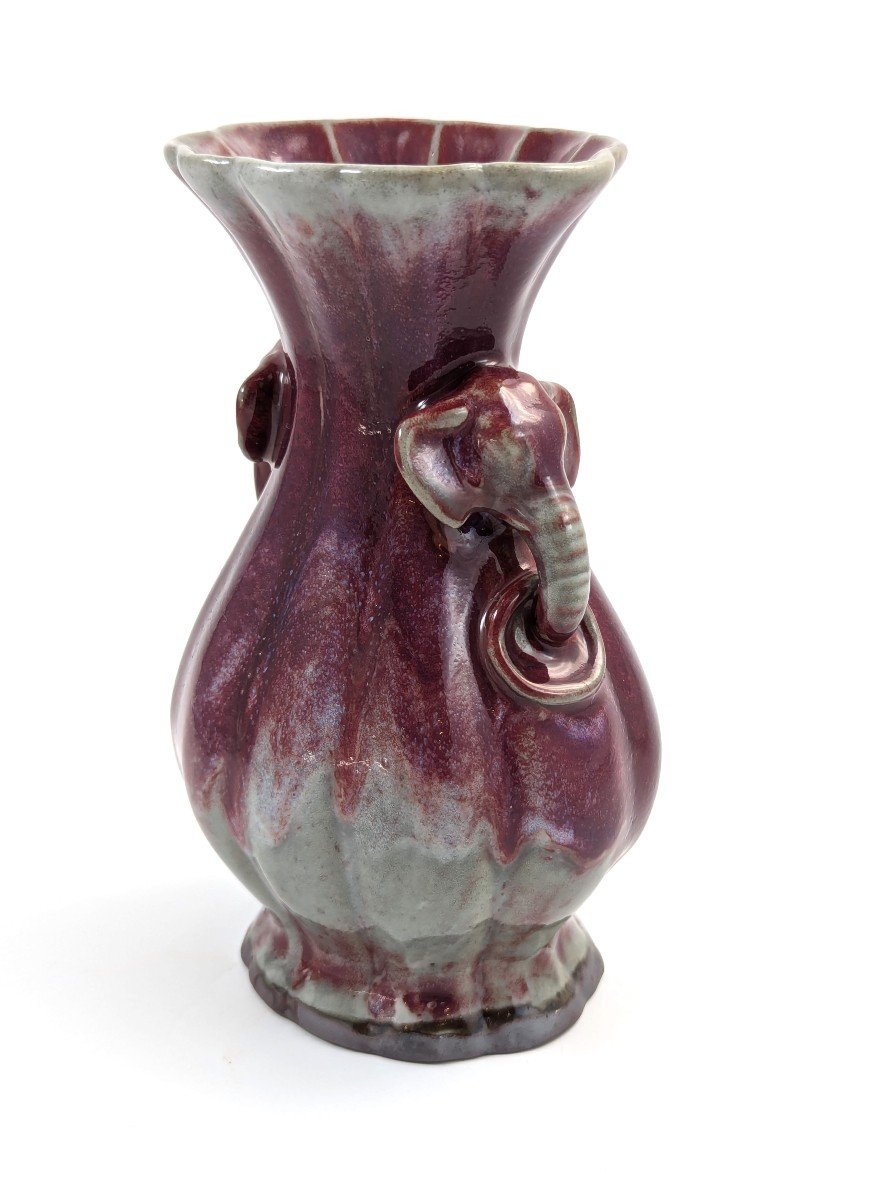 Antique Chinese Flamed Glaze Vase, Circa 19th Century-photo-1