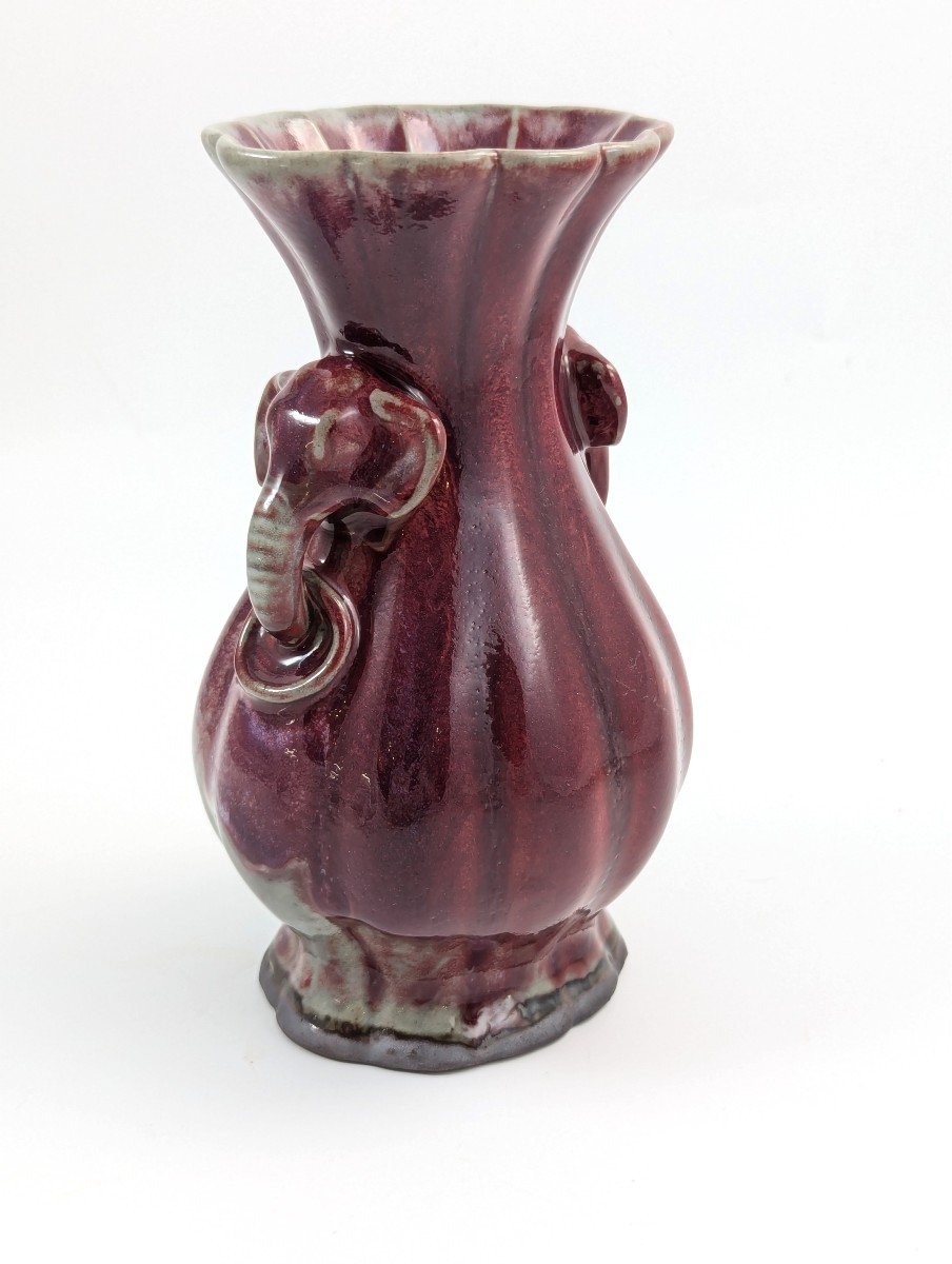 Antique Chinese Flamed Glaze Vase, Circa 19th Century-photo-2