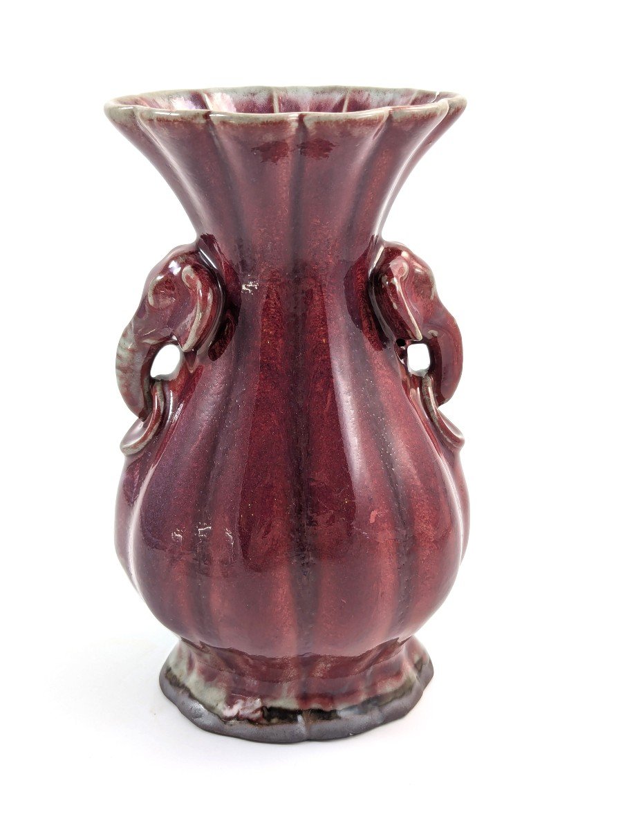 Antique Chinese Flamed Glaze Vase, Circa 19th Century